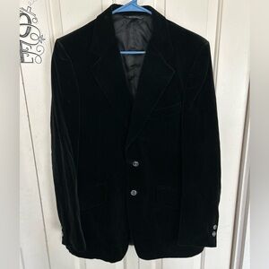 RJB Designed For Montecellos Black Velvet Jacket Made in USA No Size